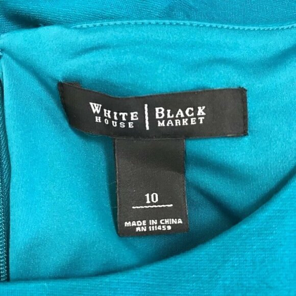 White House Black Market A Line Dress Blue 10 - Picture 5 of 5